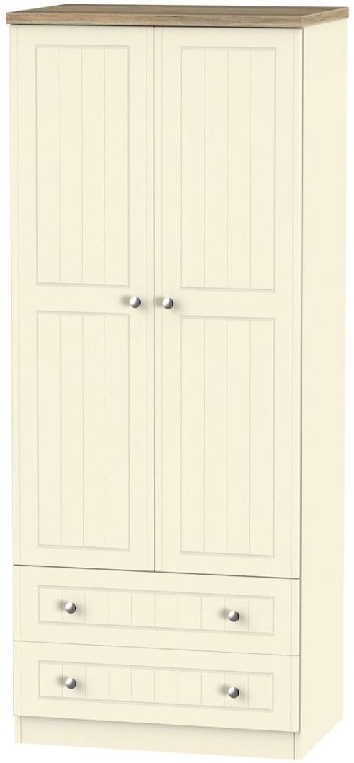 Vienna Cream 2 Door 2 Drawer Double Wardrobe