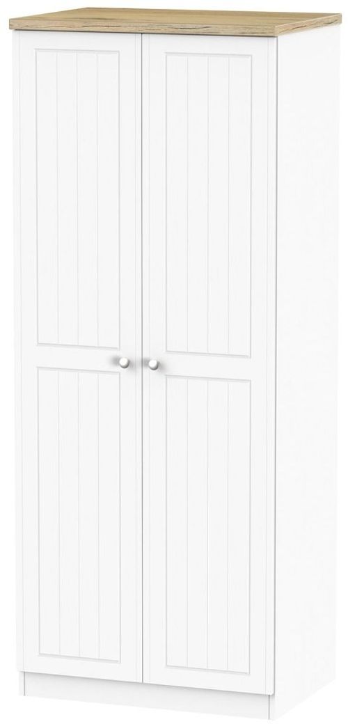Vienna Porcelain 2 Door Plain Wardrobe