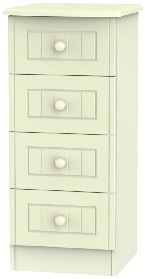 Warwick Cream 4 Drawer Narrow Chest