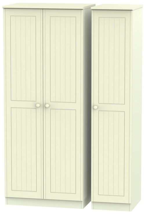 Warwick Cream 3 Door Triple Wardrobe