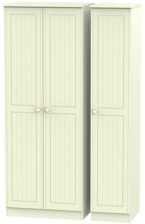 Warwick Cream 3 Door Tall Triple Wardrobe