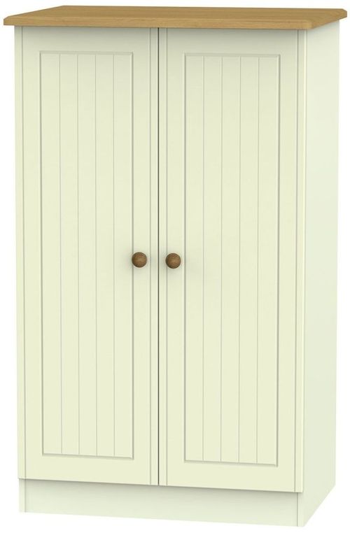 Warwick Cream and Oak Midi Wardrobe