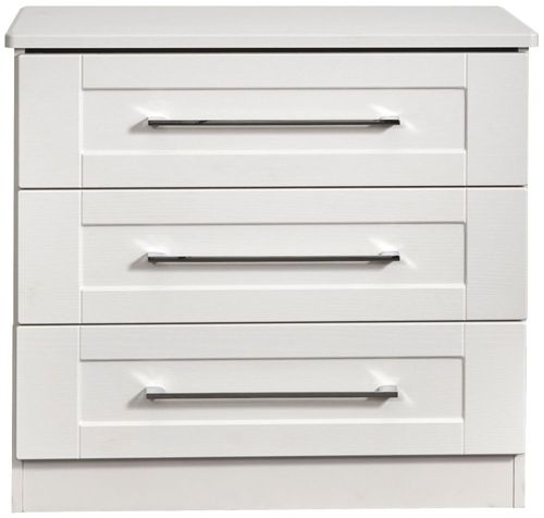 York White 3 Drawer Small Chest