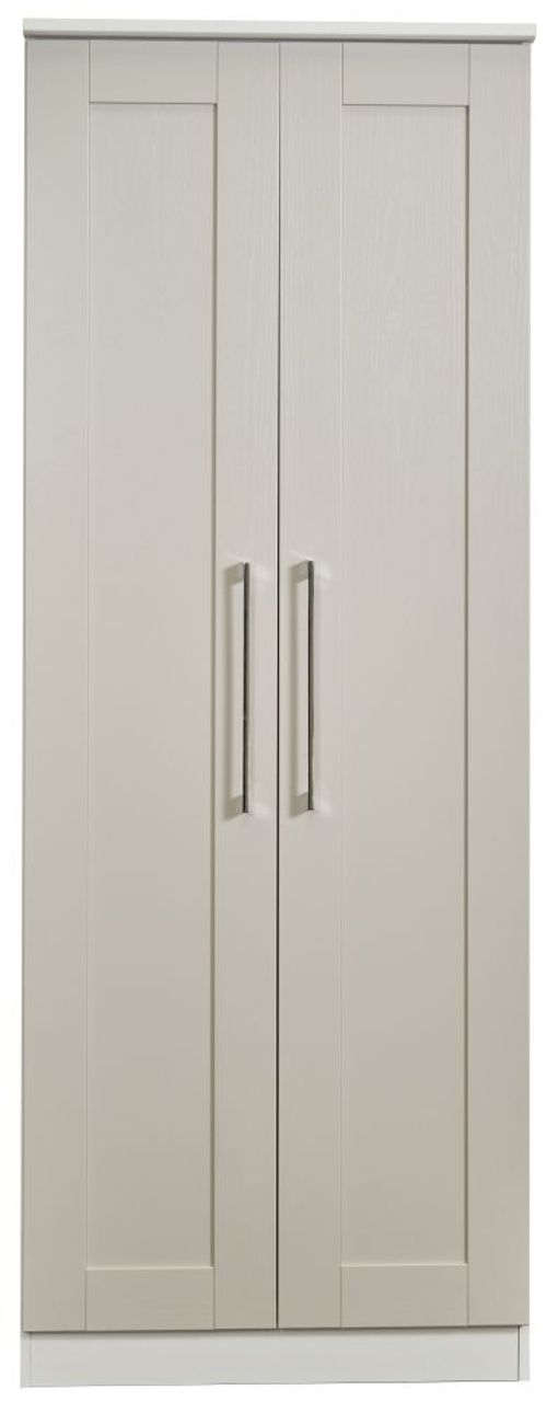 York Cashmere 2 Door Plain Tall Wardrobe
