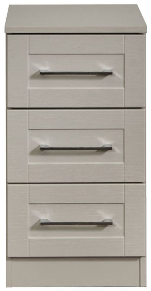 York Cashmere 3 Drawer Beside Cabinet