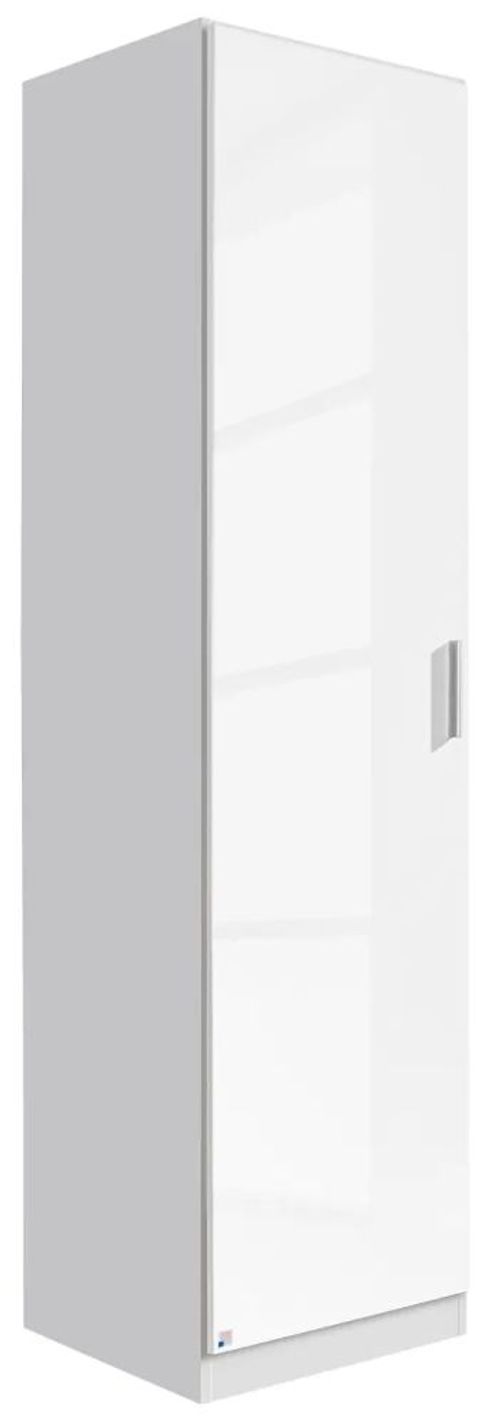 Rauch Celle 47cm White Gloss Wardrobe - LH Door