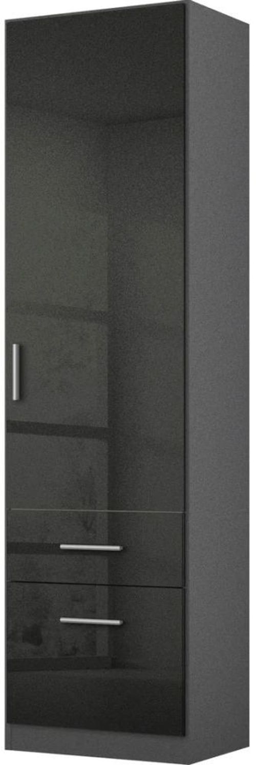 Rauch Celle 47cm Door Black Wardrobe - RH