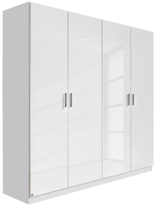 Rauch Celle 181cm White Gloss 4 Door Wardrobe
