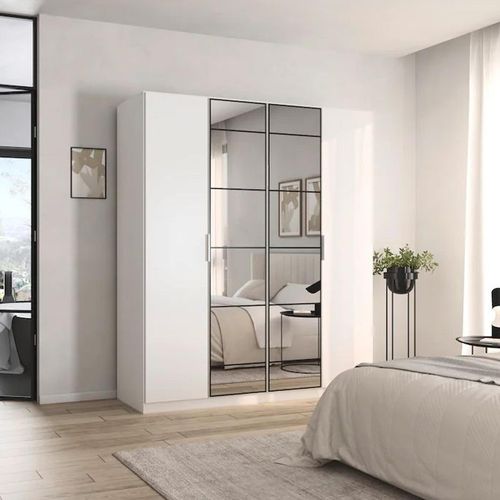 Rauch Acero 181cm 4 Door Mirror Wardrobe - Alpine White