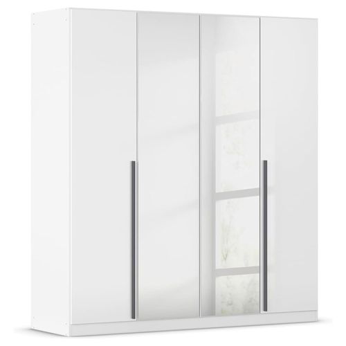 Rauch Alba 181cm 4 Door Mirror Wardrobe - White Gloss