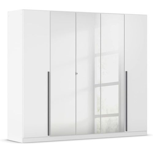 Rauch Alba 226cm 5 Door Mirror Wardrobe - White Gloss