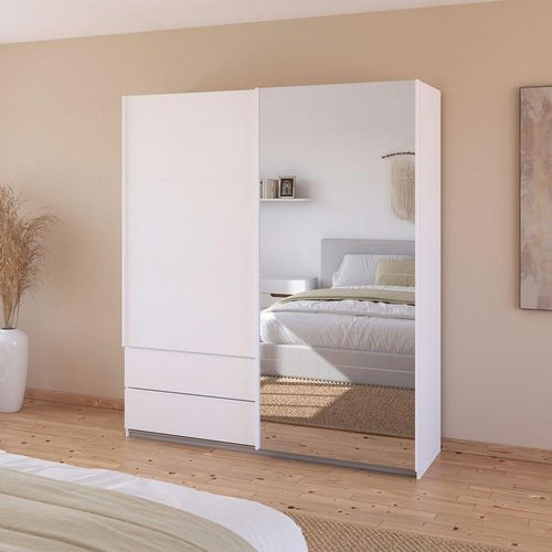 Rauch Elara 181cm 2 Door Combi Sliding Wardrobe - Alpine White