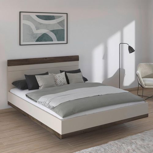 Rauch Sajo 5ft King Size Bed - Champagne and Atlantic Dark Oak