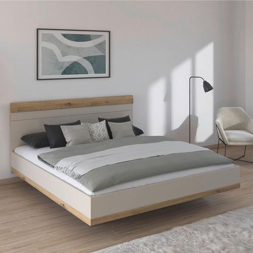 Rauch Sajo 6ft Queen Size Bed - Champagne and Artisan Oak
