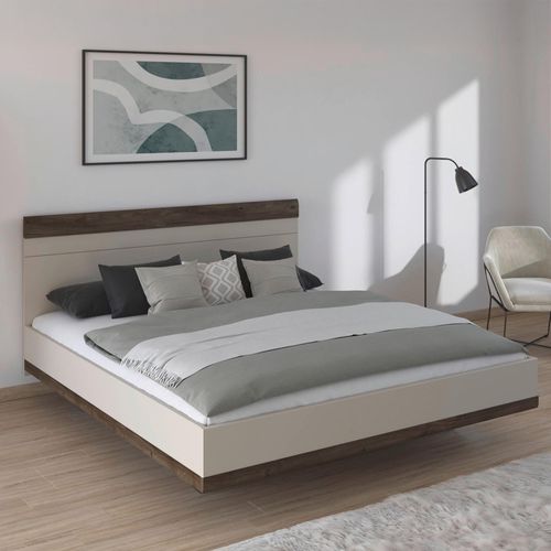 Rauch Sajo 6ft Queen Size Bed - Champagne and Atlantic Dark Oak