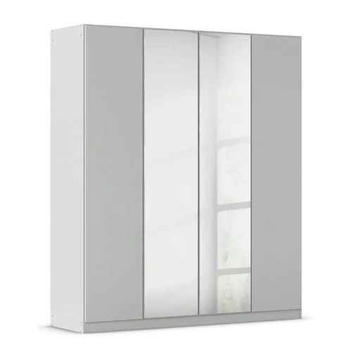 Rauch Wingview Lite 181cm 4 Door Wardrobe with Mirror - Silk Grey