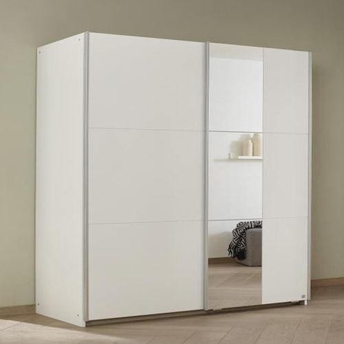Rauch Slide 175cm 2 Door Sliding Wardrobe with Mirror - Alpine White