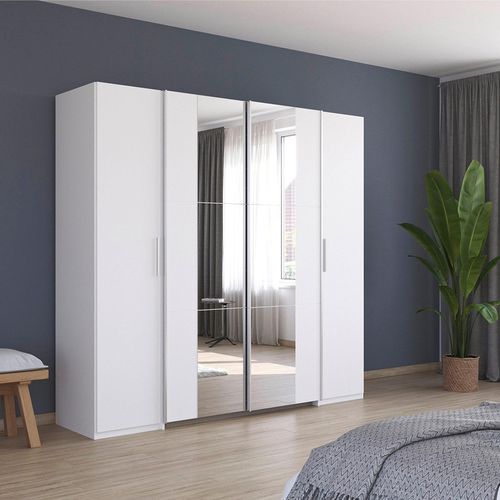 Rauch Kronach 225cm 4 Door Wardrobe with Mirror - Alpine White
