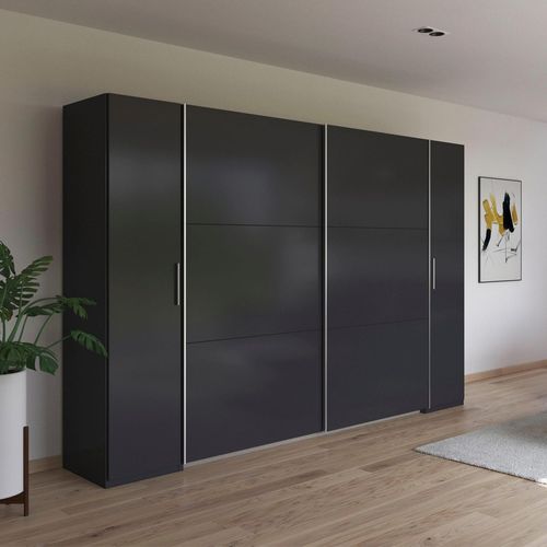 Rauch Kronach 311cm 4 Door Wardrobe - Metallic Dark Grey