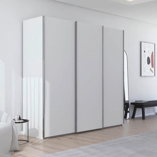 Rauch Contido 242cm 3 Door Sliding Wardrobe with Extras - Alpine White