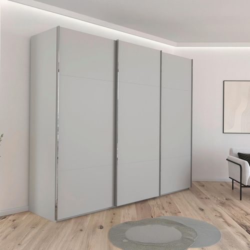 Rauch Contido 271cm 3 Door Sliding Wardrobe with Extras - Silk Grey