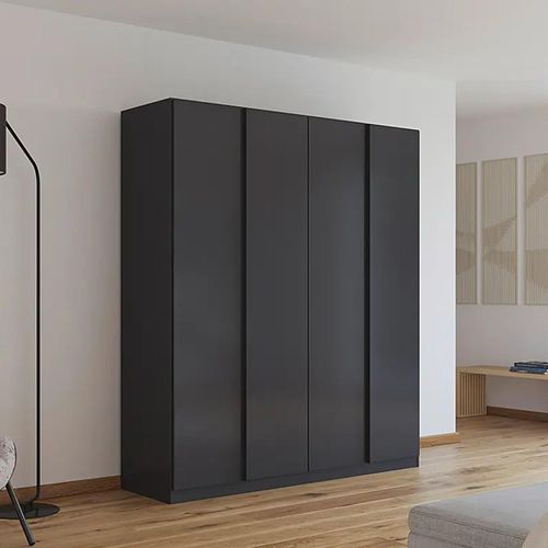 Rauch Monostar 181cm 4 Door Wardrobe - Metallic Dark Grey