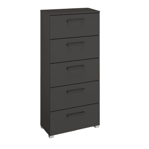 Rauch Skat Shine 5 Drawer Tall Chest - Graphite