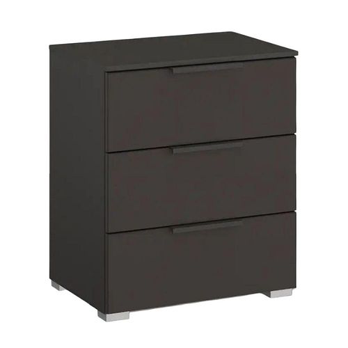 Rauch Skat Meridian 3 Drawer Bedside Cabinet - Graphite