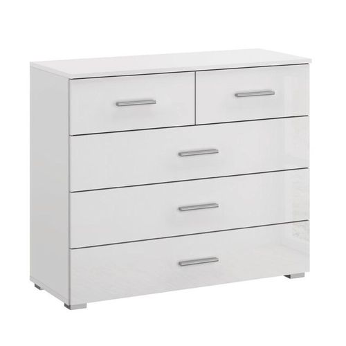 Rauch Elegant4you 3+2 Drawer Chest - Alpine White and White High Gloss