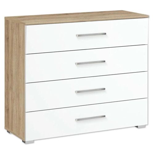 Rauch Alvor 4 Drawer Chest - Sonoma Oak and Alpine White