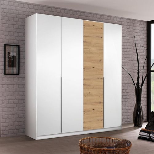Rauch Bellezza 185cm 4 Door Wardrobe - Alpine White and Artisan Oak