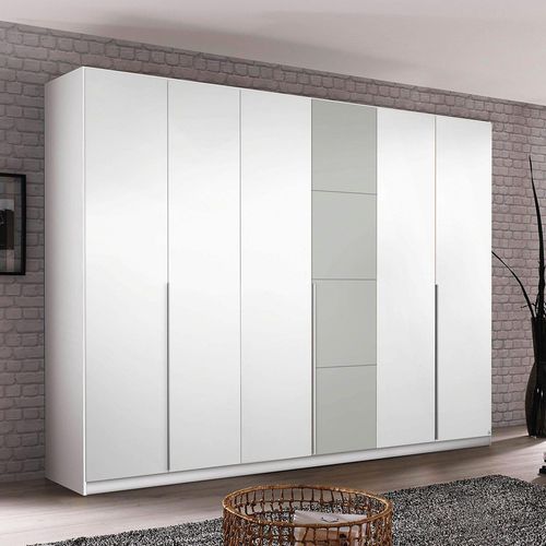 Rauch Bellezza 275cm 6 Door Wardrobe - Alpine White and Silk Grey