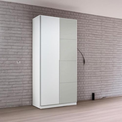 Rauch Bellezza 96cm 2 Door Wardrobe - Alpine White and Silk Grey