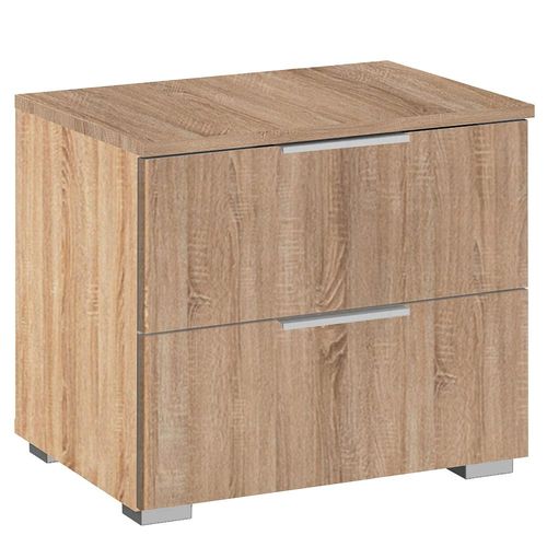 Rauch Alabama 2 Drawer Bedside Cabinet - Sonoma Oak