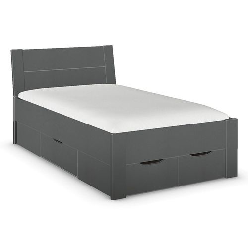 Rauch Aditio 4ft Small Double Bed - Metallic Dark Grey