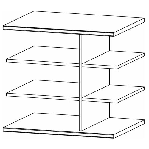 Rauch Orange 67.5cm Width Compartment Shelf Commitment