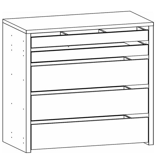 Rauch Orange 90cm Width Compartment Interior Drawer
