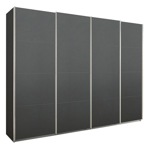 Rauch Syncrono 271cm 4 Door Sliding Wardrobe - Metallic Dark Grey