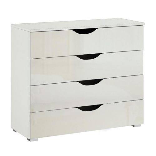 Rauch Arnstein 4 Drawer Chest - Alpine White and White High Gloss
