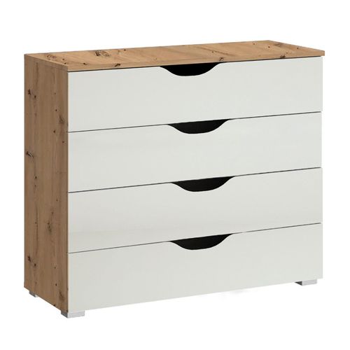 Rauch Arnstein 4 Drawer Chest - Artisan Oak and Alpine White