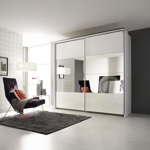 Rauch Quadra Gloss and Part Mirror Sliding Wardrobe - Variation Available