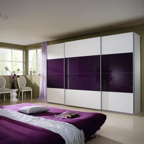 Rauch Quadra Decor and Part Glass Sliding Wardrobe - Variation Available