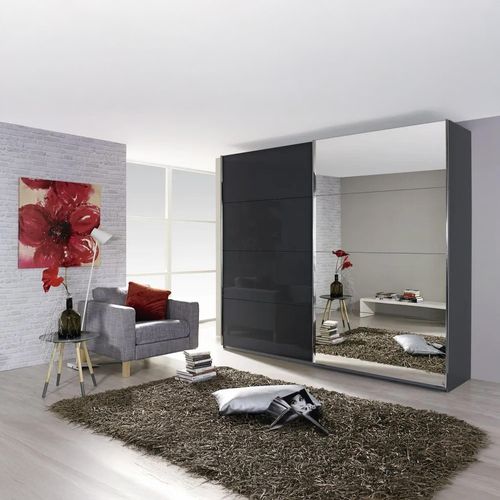 Rauch Quadra Glass and Mirror Sliding Wardrobe - Variation Available