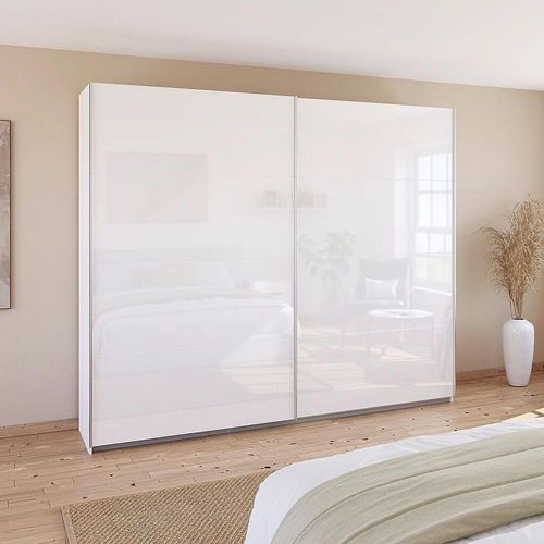 Rauch Quadra 271cm 2 Door Sliding Wardrobe - Alpine White and High Gloss White
