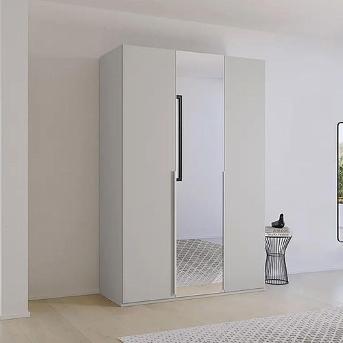 Rauch Purisma 151cm 3 Door Wardrobe with Mirror - Silk Grey