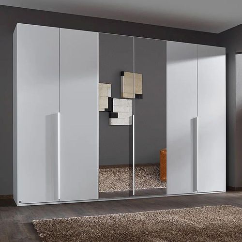 Rauch Purisma 301cm 6 Door Wardrobe with Mirror - Alpine White
