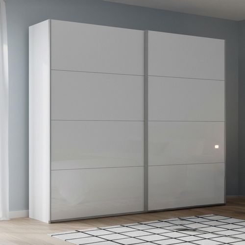 Rauch Beluga Extra 226cm 2 Door Sliding Wardrobe - Alpine White and White High Gloss