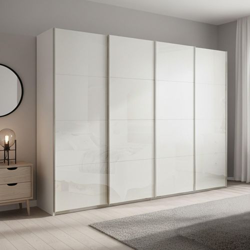Rauch Beluga Extra 271cm 4 Door Sliding Wardrobe - Alpine White and White High Gloss