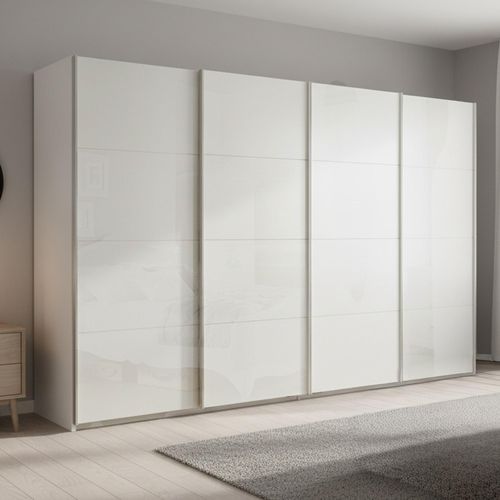 Rauch Beluga Extra 361cm 4 Door Sliding Wardrobe - Alpine White and White High Gloss