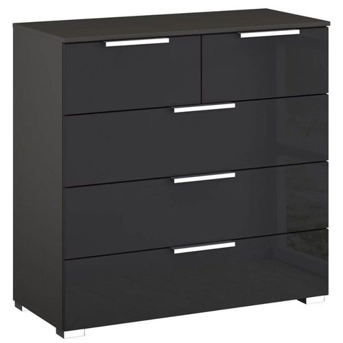 Rauch Miramar 3+2 Drawer Chest - Graphite and Basalt Glass